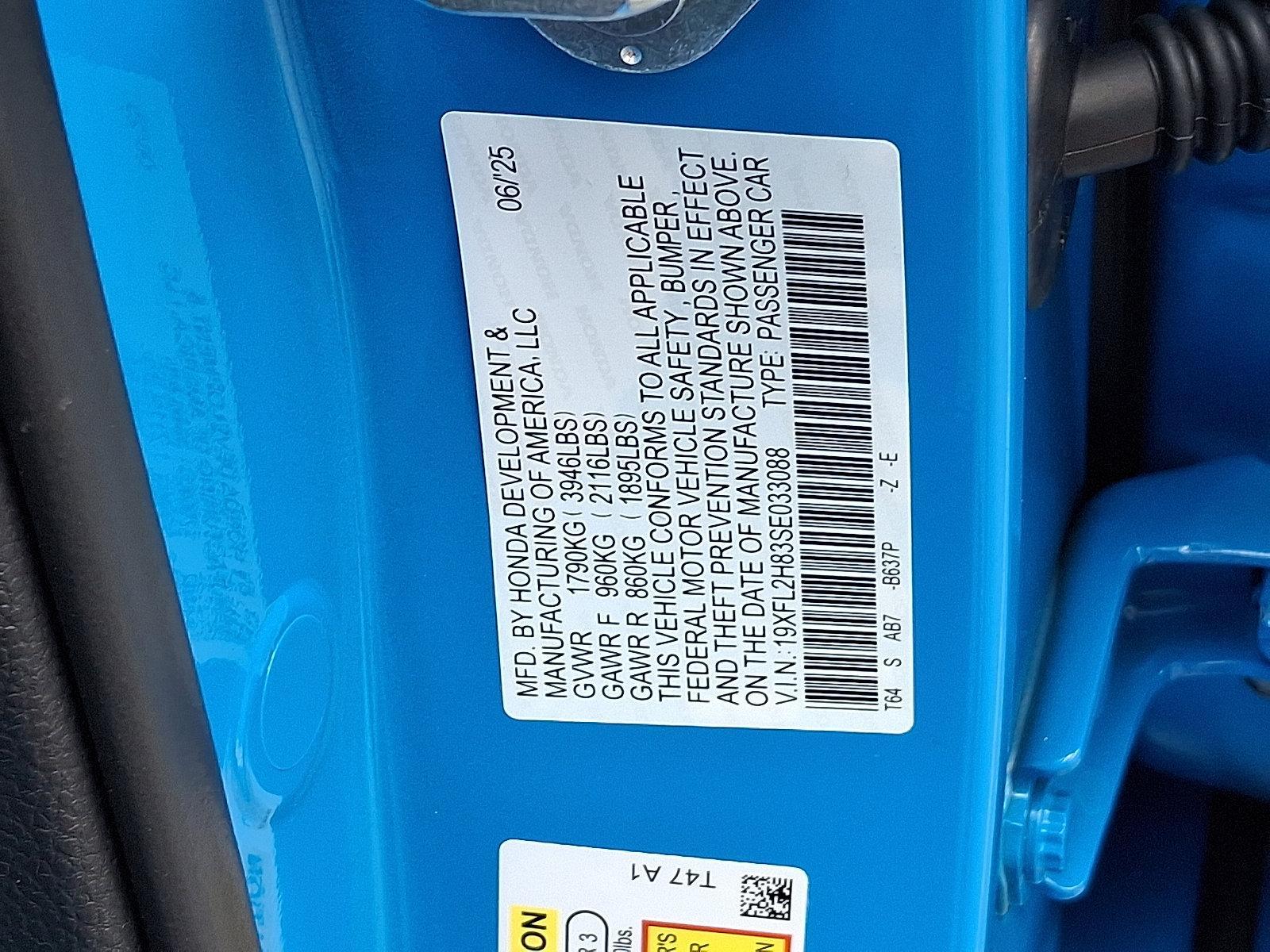 2025 Honda Civic Hatchback Vehicle Photo in Harrisburg, PA 17111
