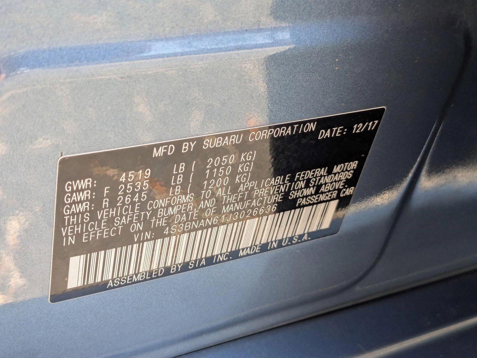 2018 Subaru Legacy Vehicle Photo in Tampa, FL 33614