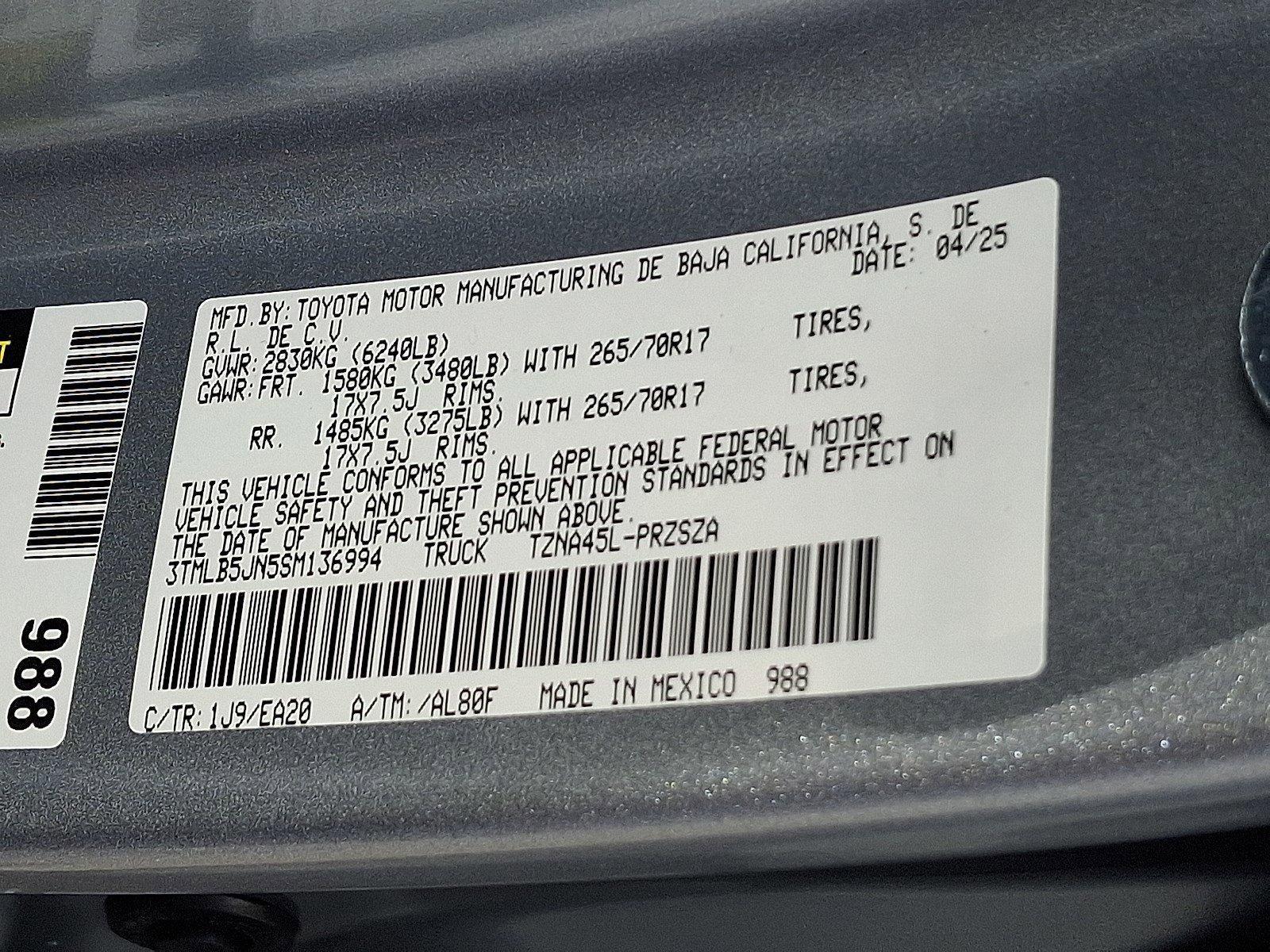 2025 Toyota Tacoma 4WD Vehicle Photo in Harrisburg, PA 17111