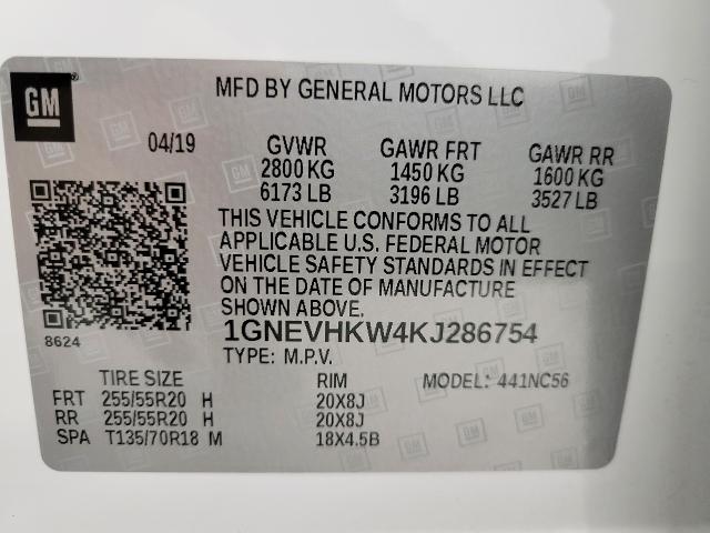 2019 Chevrolet Traverse Vehicle Photo in OSHKOSH, WI 54904-7811