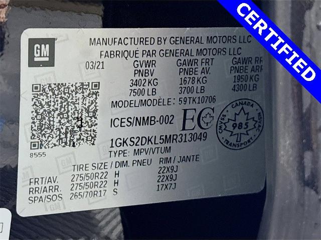 2021 GMC Yukon Vehicle Photo in PUYALLUP, WA 98371-4149