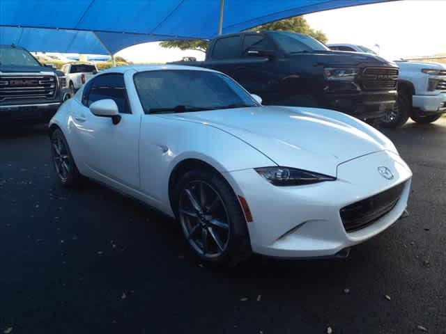 Used 2021 Mazda MX-5 Miata RF Grand Touring with VIN JM1NDAM75M0454998 for sale in Decatur, TX