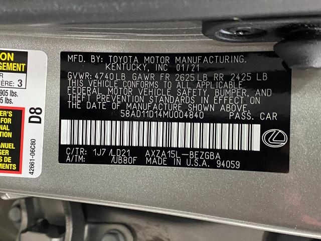 2021 Lexus ES 250 Vehicle Photo in Appleton, WI 54913