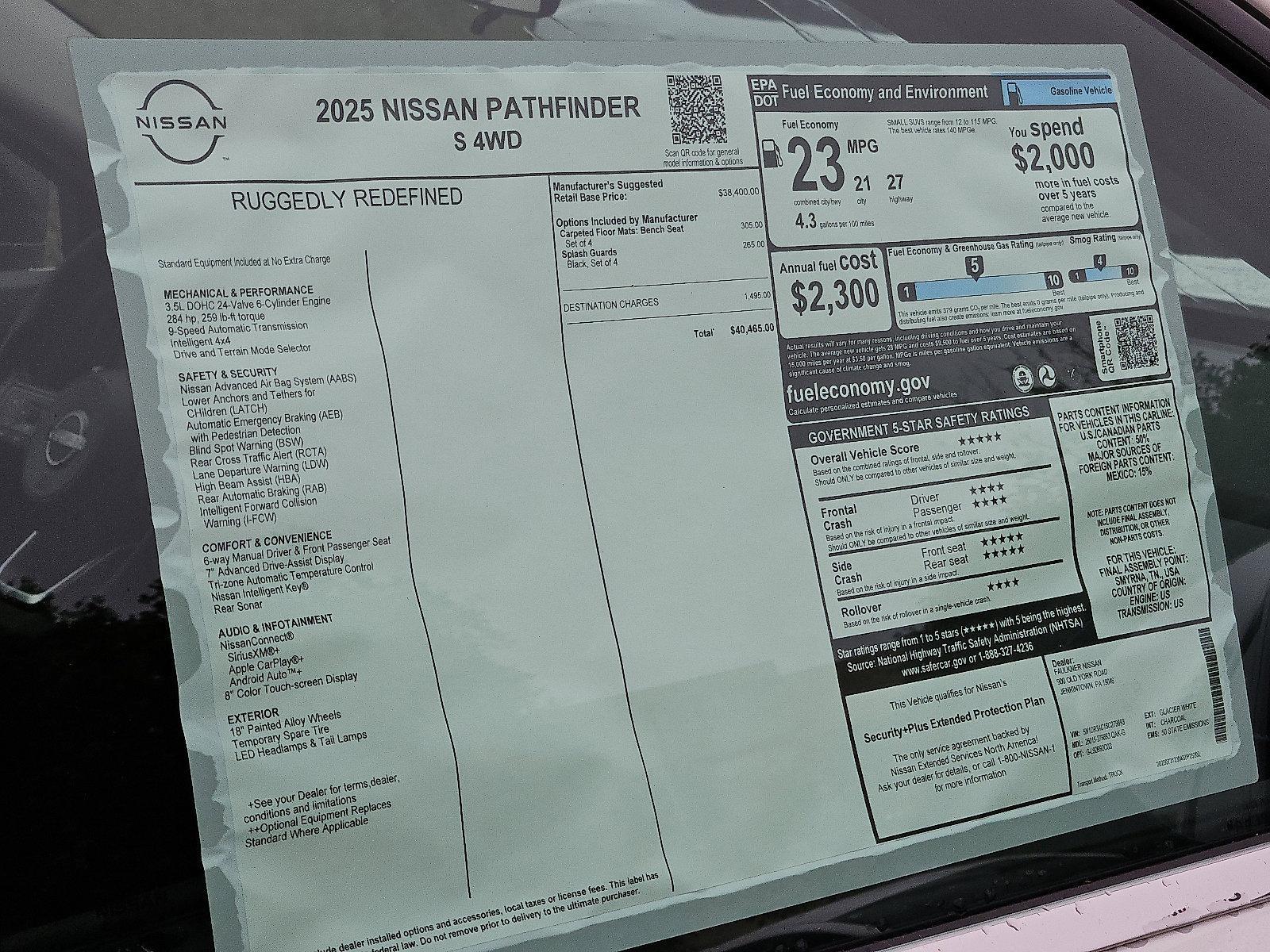 2025 Nissan Pathfinder Vehicle Photo in Jenkintown, PA 19046