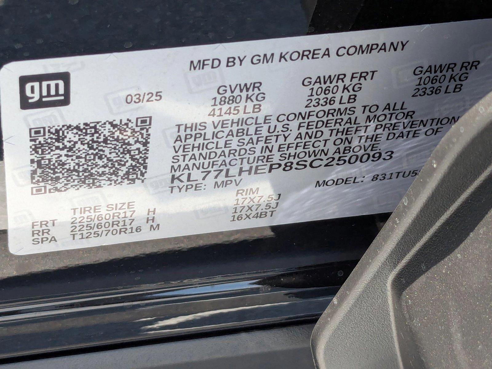 2025 Chevrolet Trax Vehicle Photo in PEMBROKE PINES, FL 33024-6534