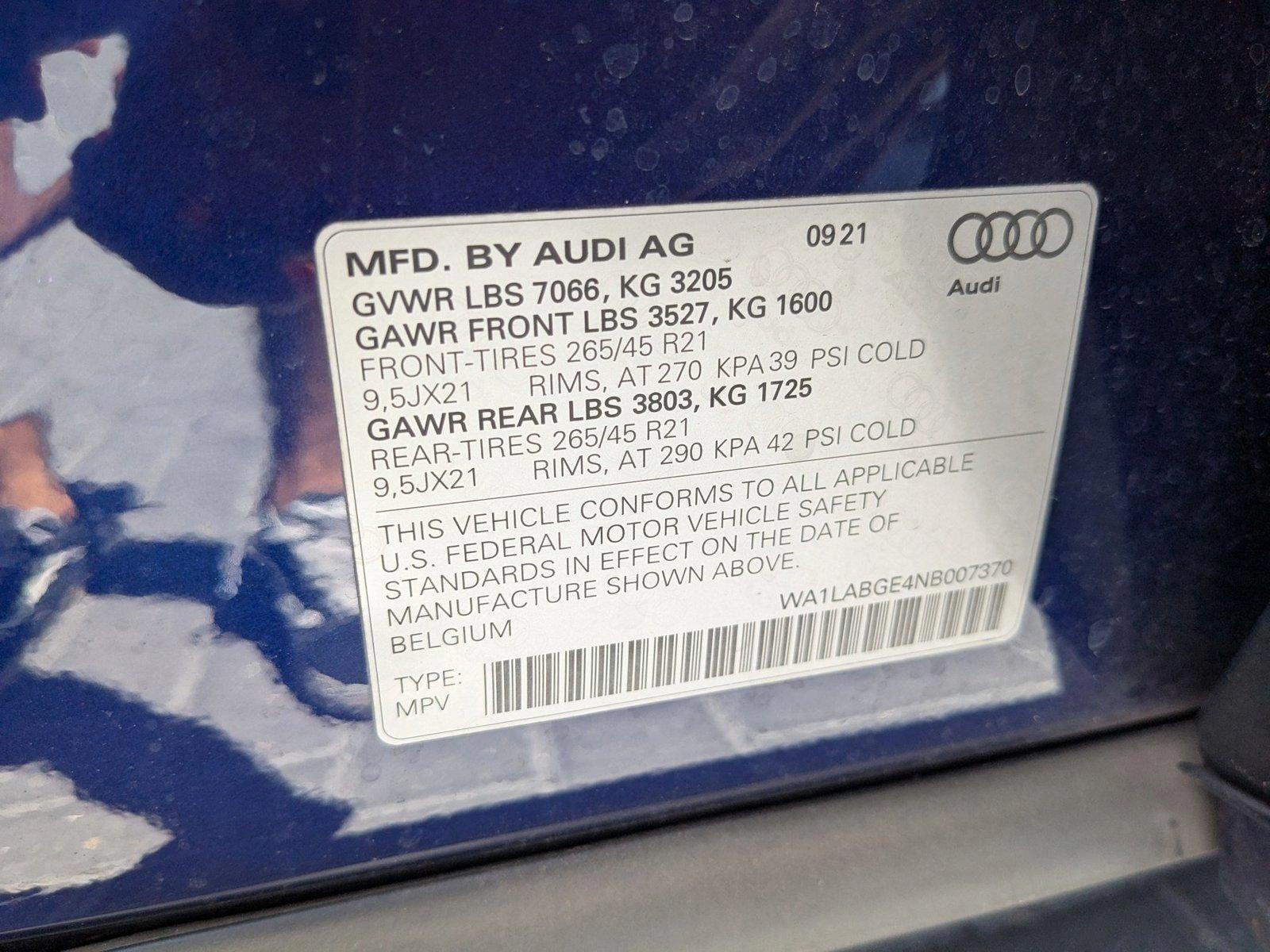 2022 Audi e-tron Vehicle Photo in Pompano Beach, FL 33064