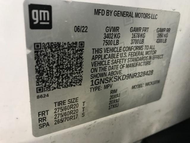 2022 Chevrolet Tahoe Vehicle Photo in GREEN BAY, WI 54303-3330