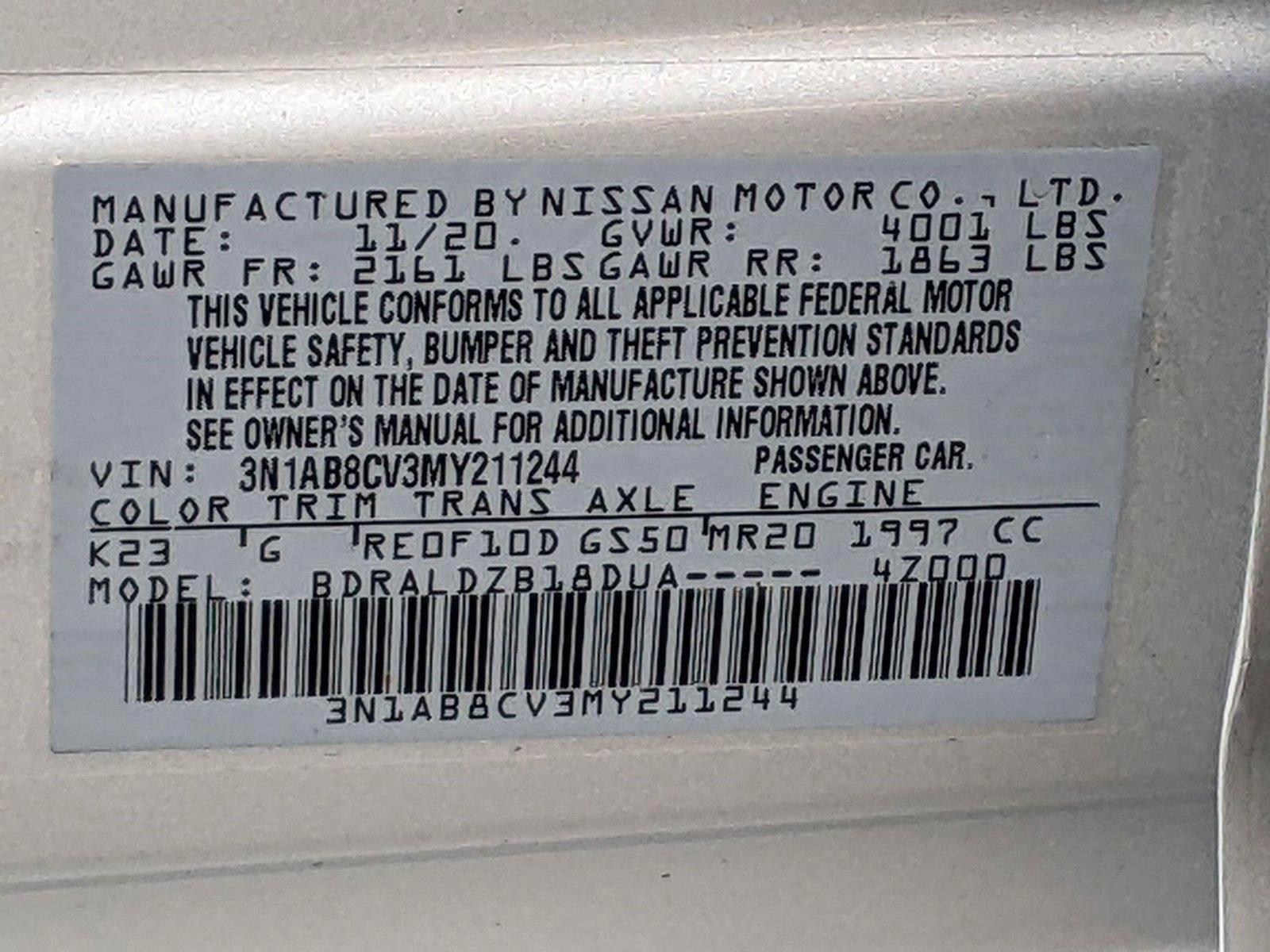 2021 Nissan Sentra Vehicle Photo in Pembroke Pines , FL 33084