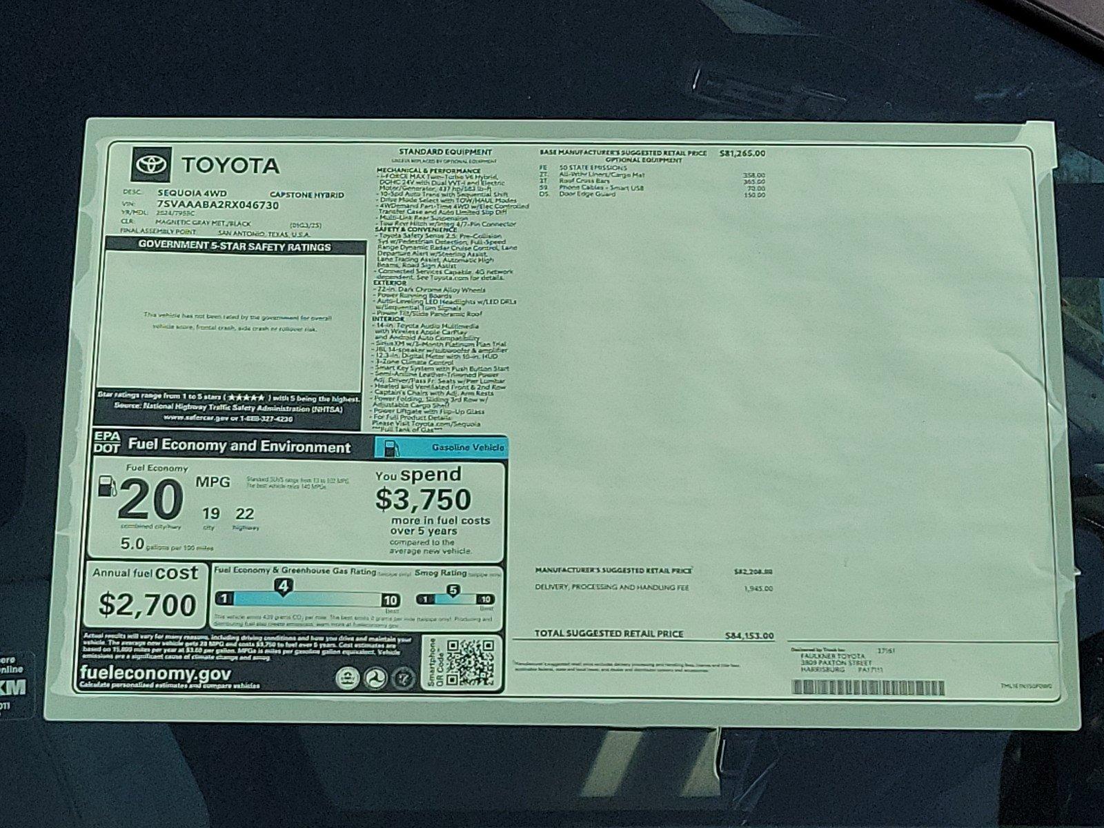 2024 Toyota Sequoia Vehicle Photo in Harrisburg, PA 17111