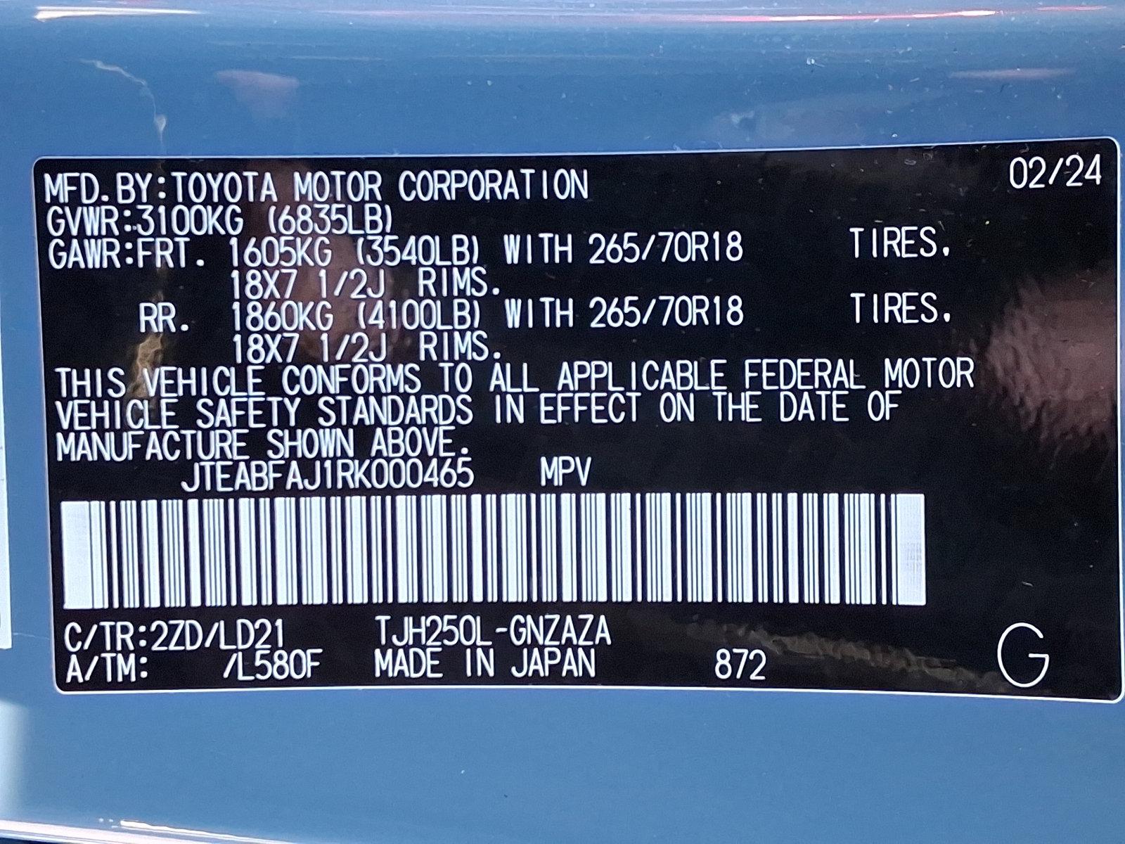 2024 Toyota Land Cruiser Vehicle Photo in Lancaster, PA 17601