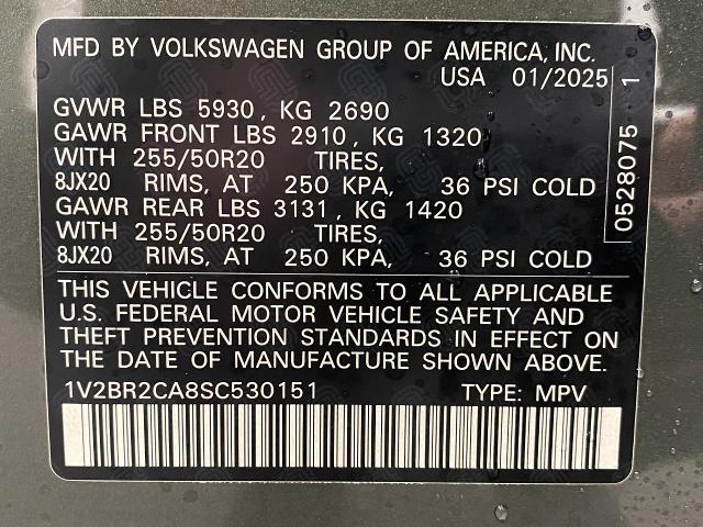 2025 Volkswagen Atlas Vehicle Photo in Appleton, WI 54913