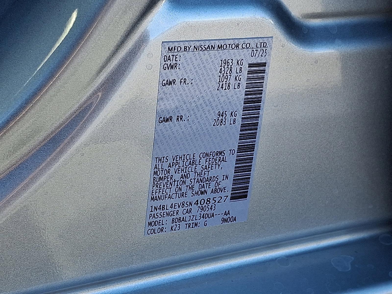 2025 Nissan Altima Vehicle Photo in Mechanicsburg, PA 17050-2306