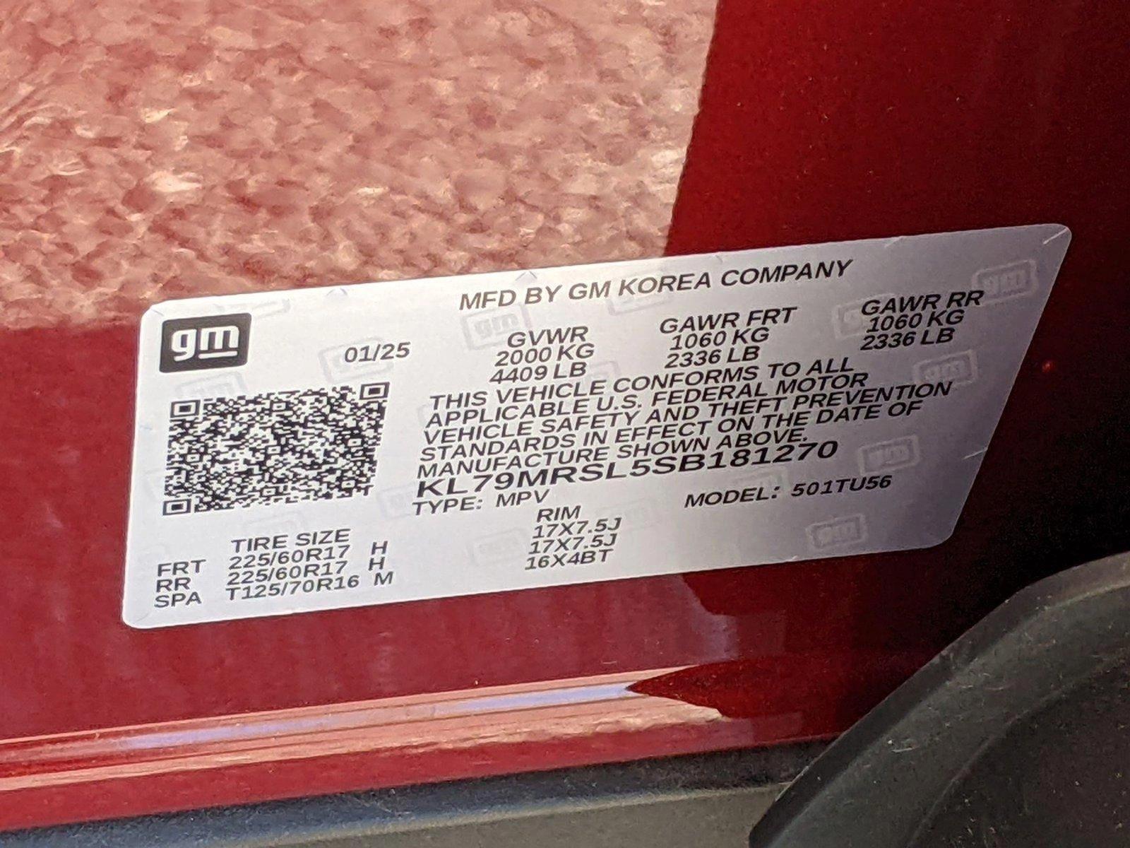 2025 Chevrolet Trailblazer Vehicle Photo in TIMONIUM, MD 21093-2300