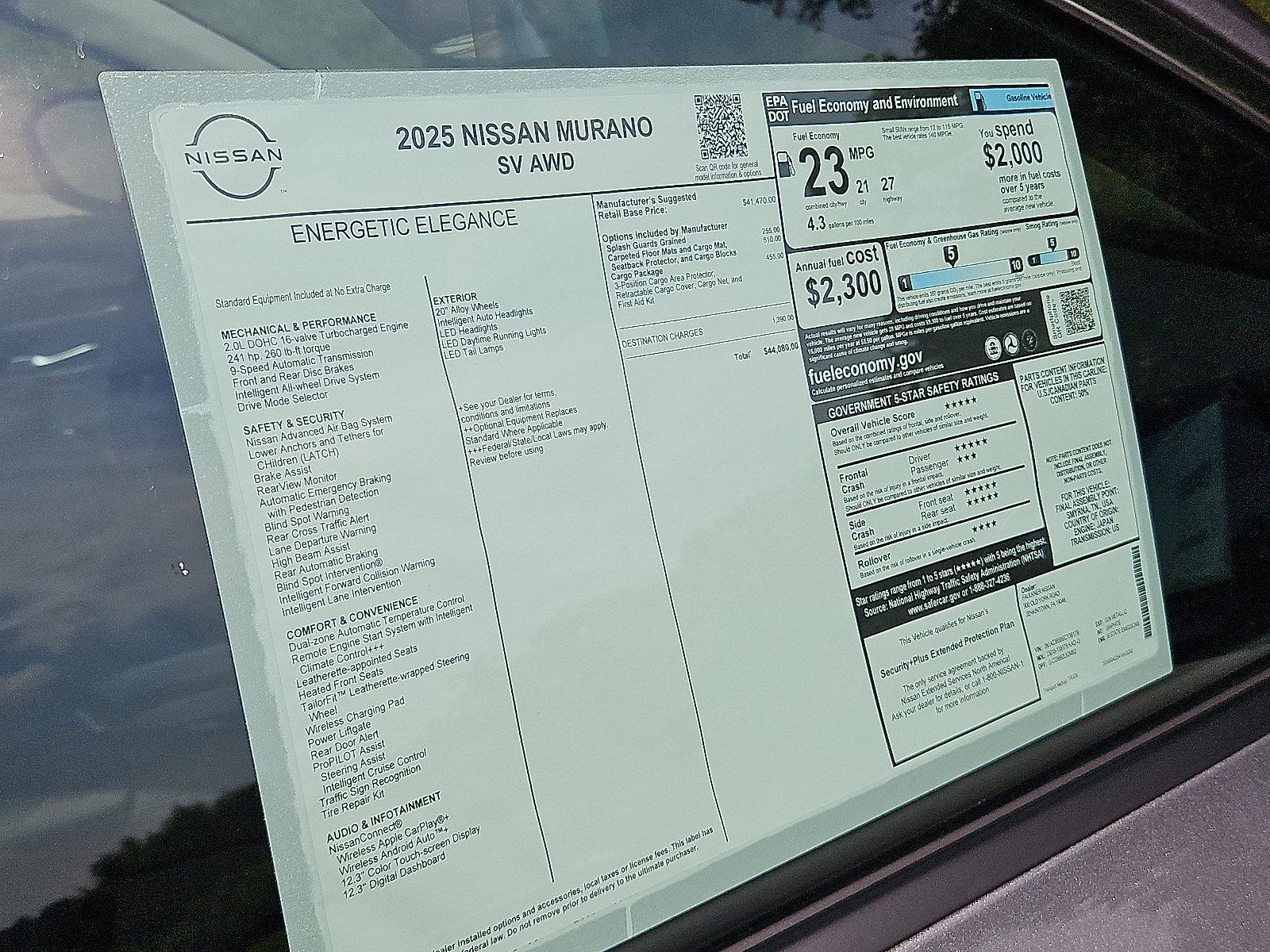 2025 Nissan Murano Vehicle Photo in Jenkintown, PA 19046