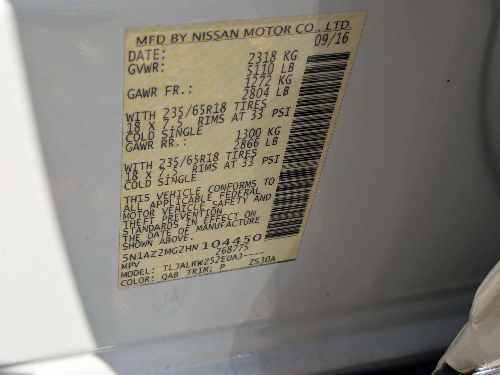 2017 Nissan Murano Vehicle Photo in Miami, FL 33135