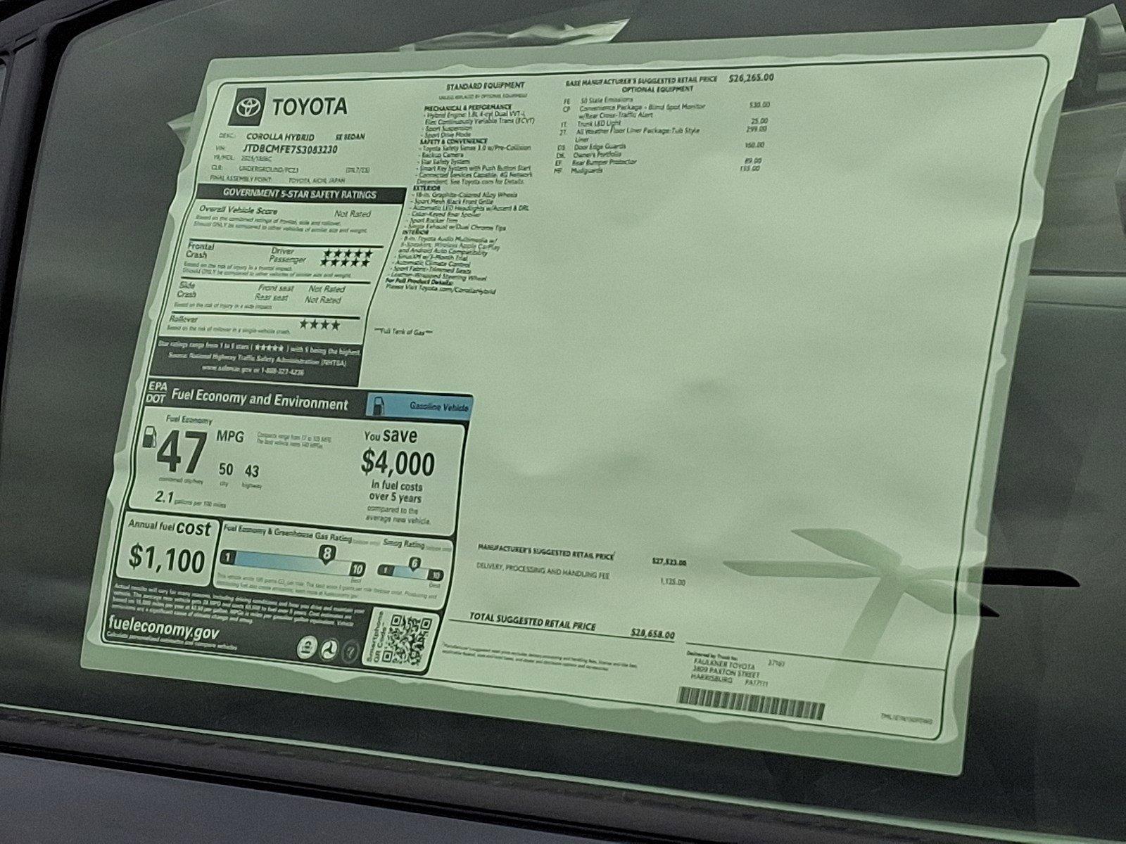 2025 Toyota Corolla Vehicle Photo in Harrisburg, PA 17111