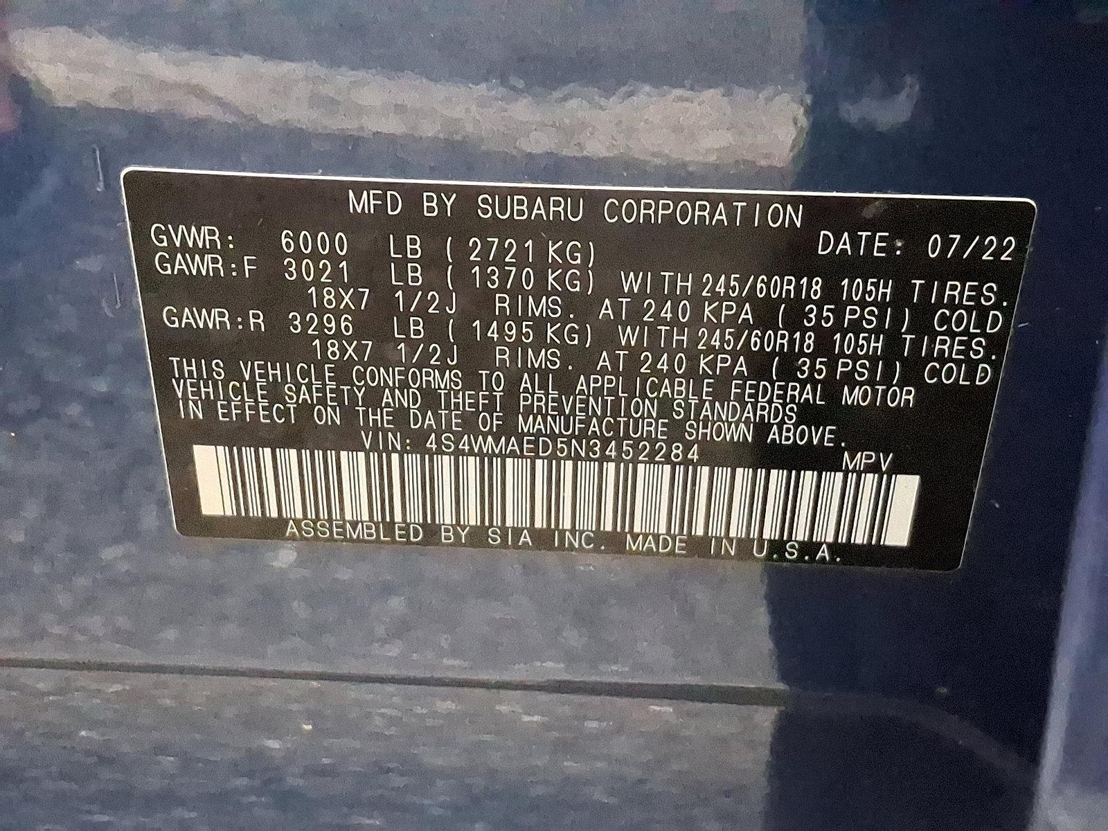 2022 Subaru Ascent Vehicle Photo in Harrisburg, PA 17111