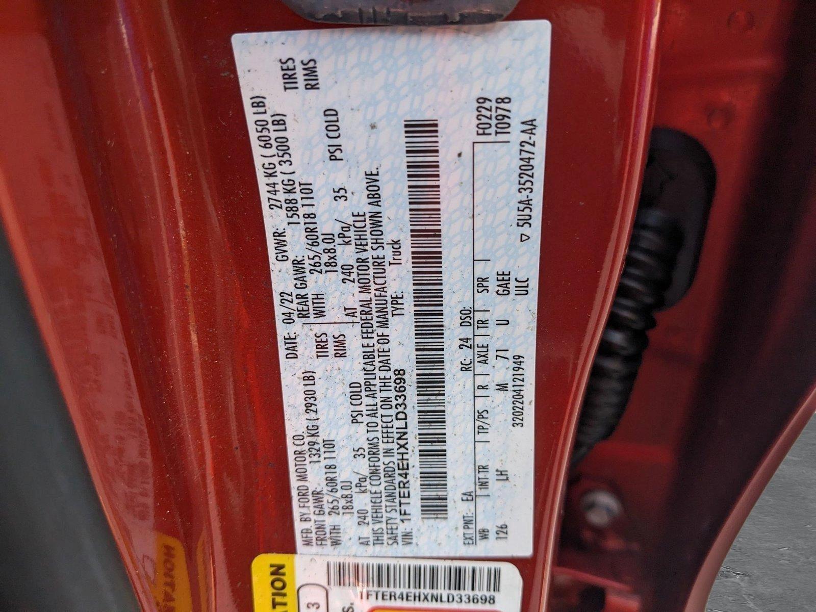 2022 Ford Ranger Vehicle Photo in ORLANDO, FL 32812-3021