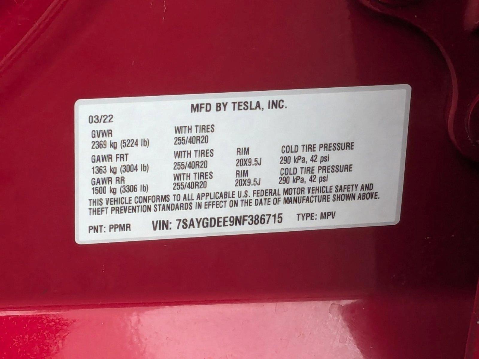 2022 Tesla Model Y Vehicle Photo in Cockeysville, MD 21030-2508