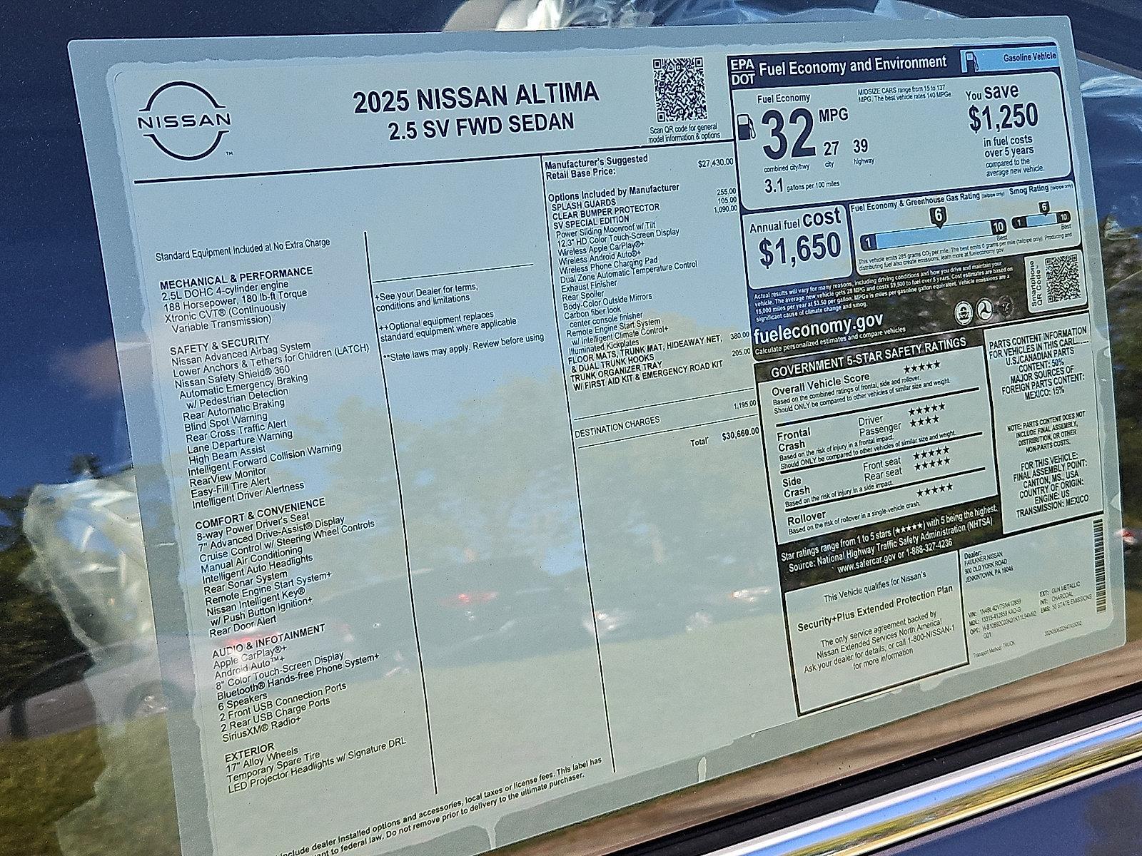 2025 Nissan Altima Vehicle Photo in Jenkintown, PA 19046