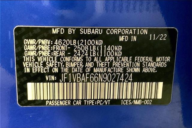 2022 Subaru WRX Vehicle Photo in Lees Summit, MO 64086