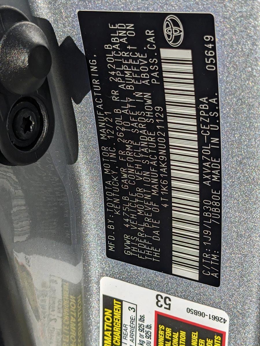 2022 Toyota Camry Vehicle Photo in MIAMI, FL 33172-3015