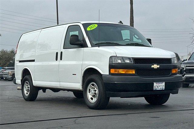 Used 2021 Chevrolet Express Cargo Work Van with VIN 1GCWGAF10M1310967 for sale in Visalia, CA