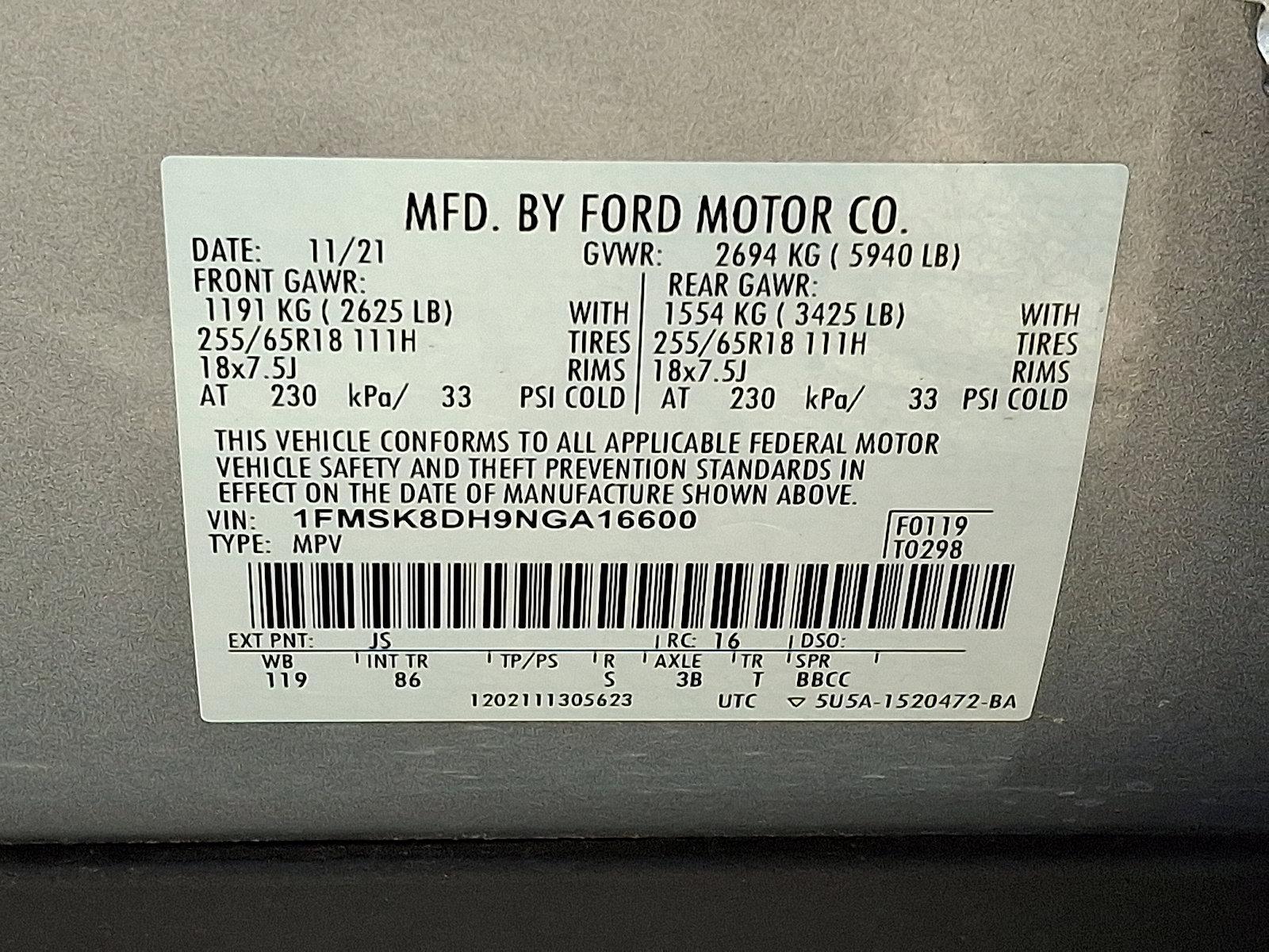 2022 Ford Explorer Vehicle Photo in BETHLEHEM, PA 18017-9401