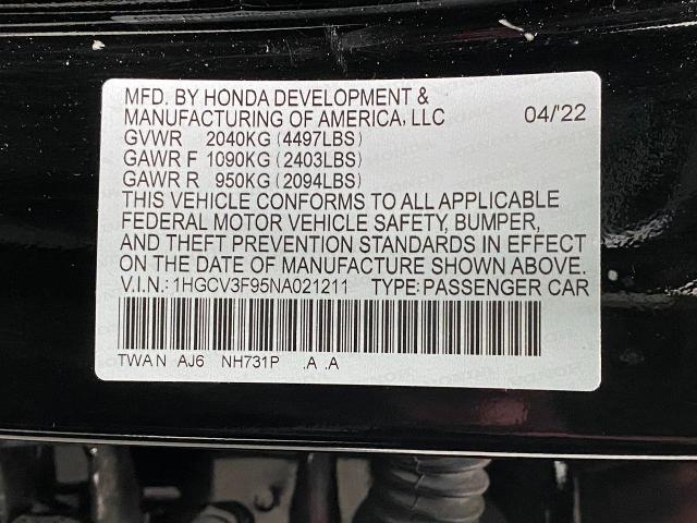 2022 Honda Accord Hybrid Vehicle Photo in Appleton, WI 54913