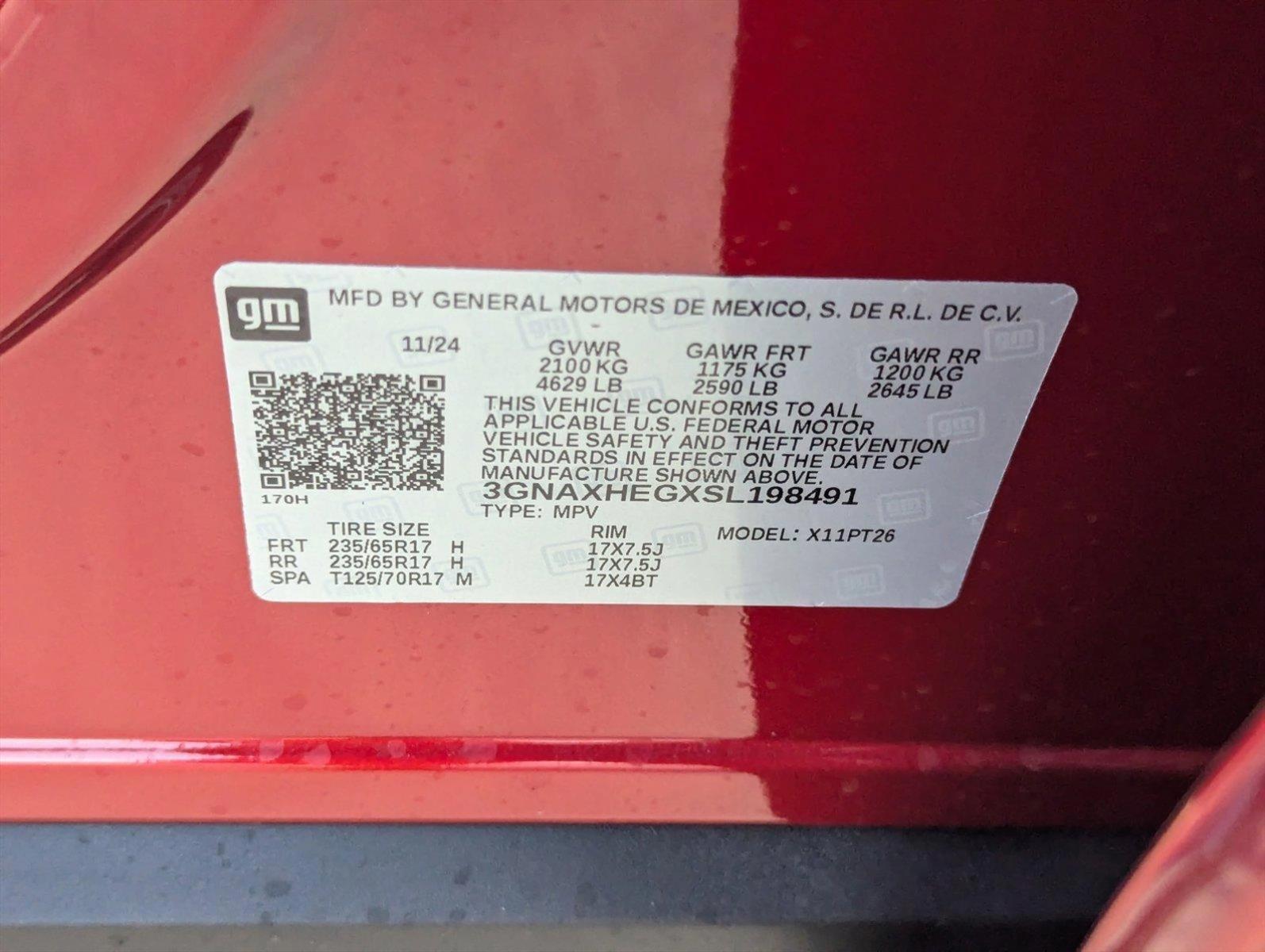 2025 Chevrolet Equinox Vehicle Photo in PEMBROKE PINES, FL 33024-6534