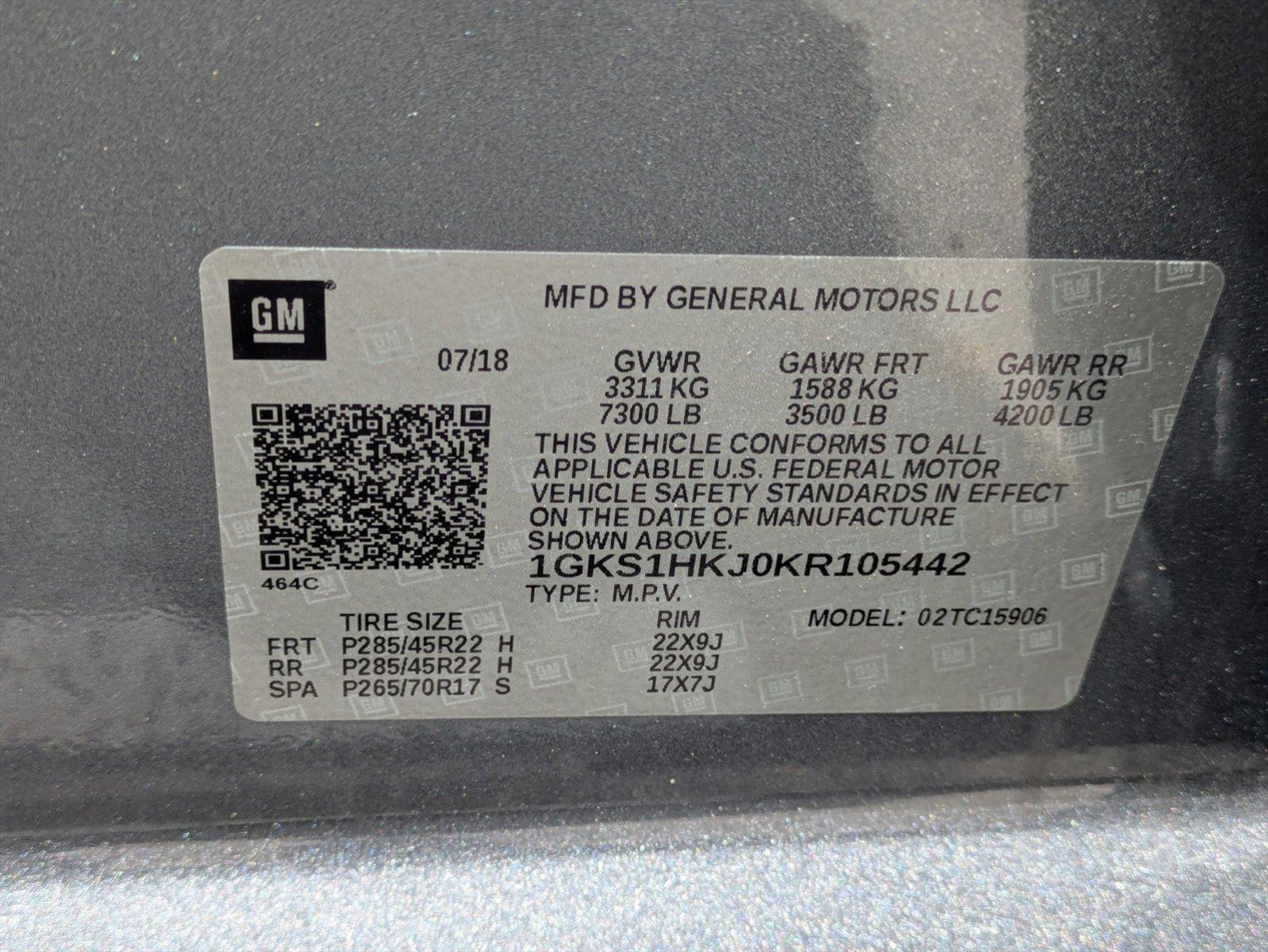 2019 GMC Yukon XL Vehicle Photo in GREENACRES, FL 33463-3207