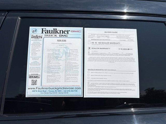 2018 Land Rover Range Rover Velar Vehicle Photo in TREVOSE, PA 19053-4984