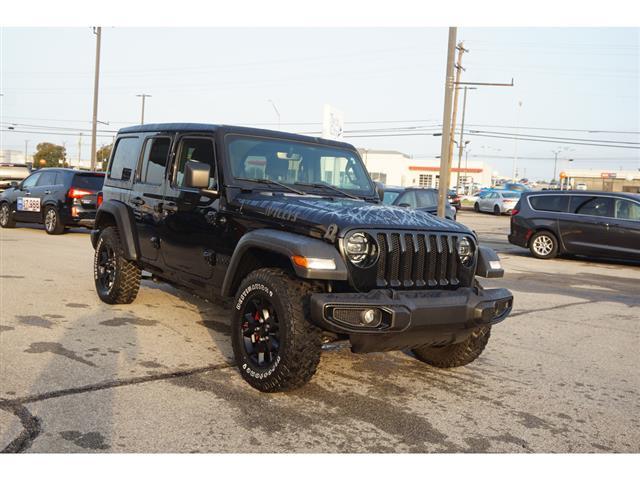 Used 2021 Jeep Wrangler Unlimited Willys with VIN 1C4HJXDG1MW607477 for sale in Alcoa, TN