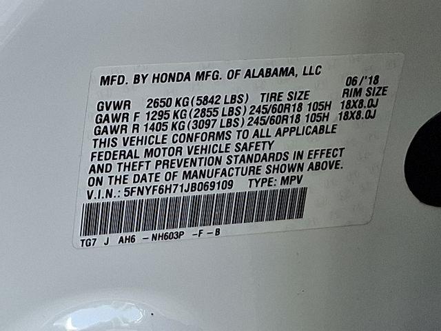 2018 Honda Pilot Vehicle Photo in DANBURY, CT 06810-5034