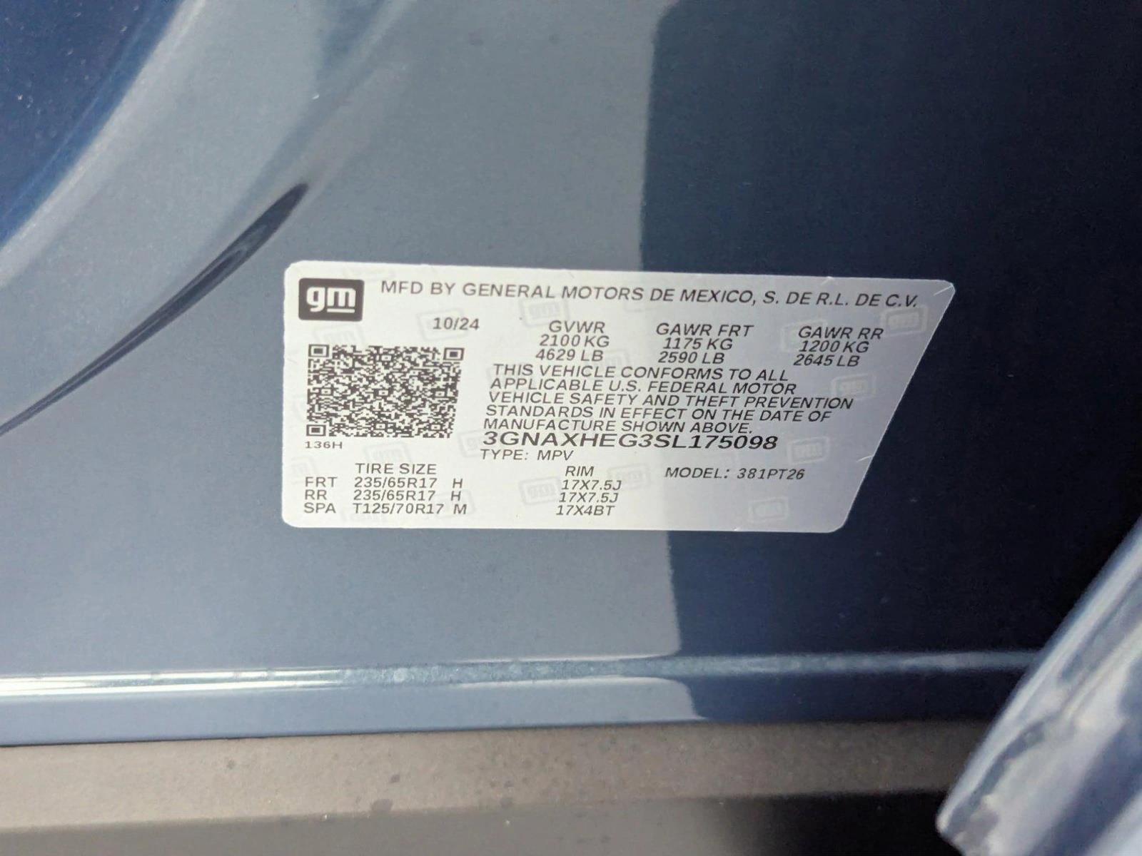 2025 Chevrolet Equinox Vehicle Photo in PEMBROKE PINES, FL 33024-6534