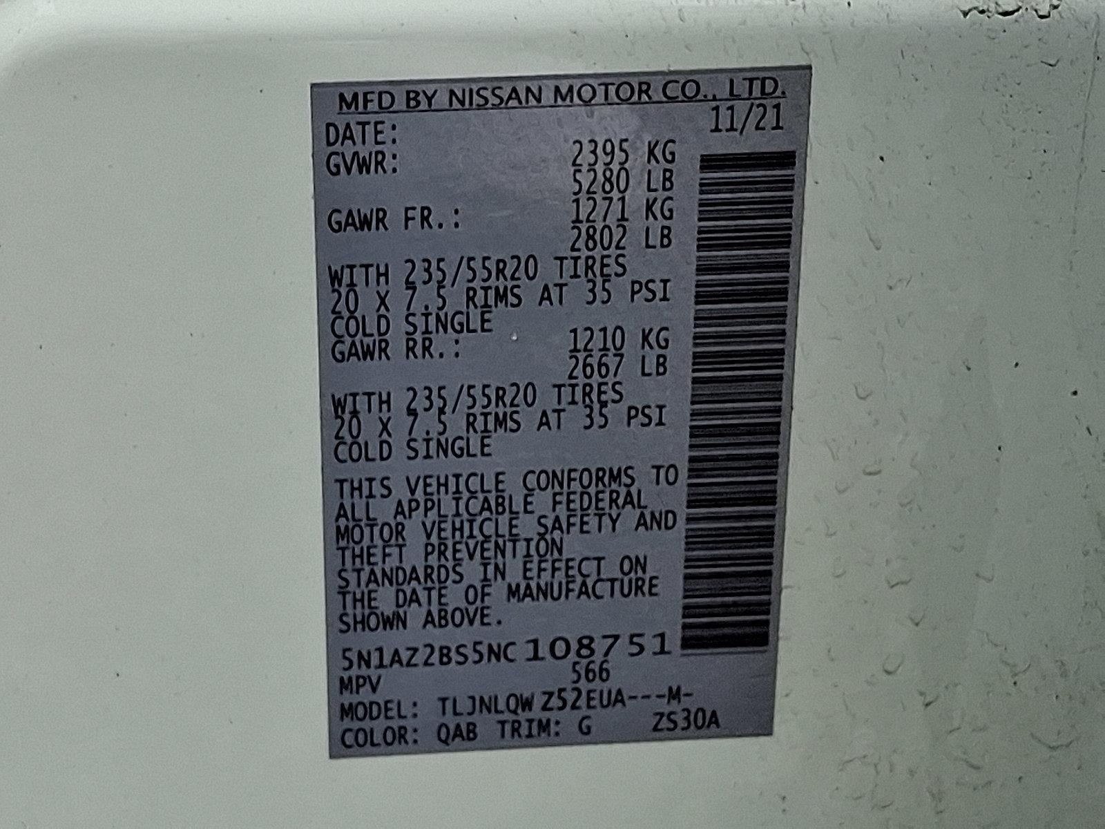 2022 Nissan Murano Vehicle Photo in Mechanicsburg, PA 17050-2306
