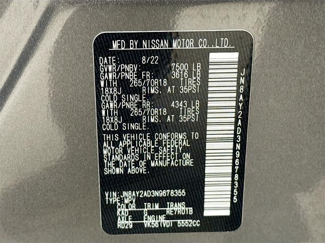 2022 Nissan Armada Vehicle Photo in EVERETT, WA 98203-5662