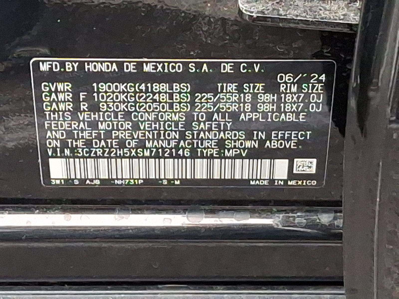 2025 Honda HR-V Vehicle Photo in Harrisburg, PA 17111