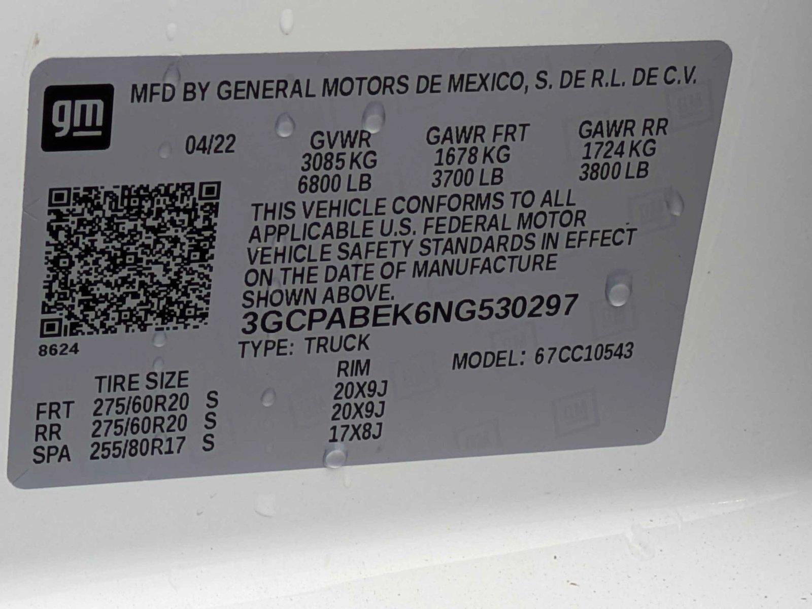 2022 Chevrolet Silverado 1500 Vehicle Photo in CLEARWATER, FL 33764-7163