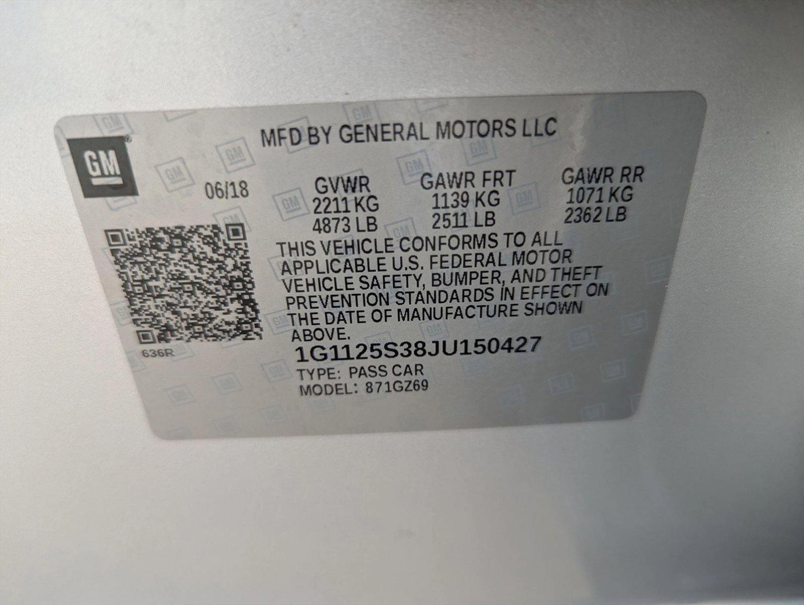 2018 Chevrolet Impala Vehicle Photo in CORPUS CHRISTI, TX 78412-4902
