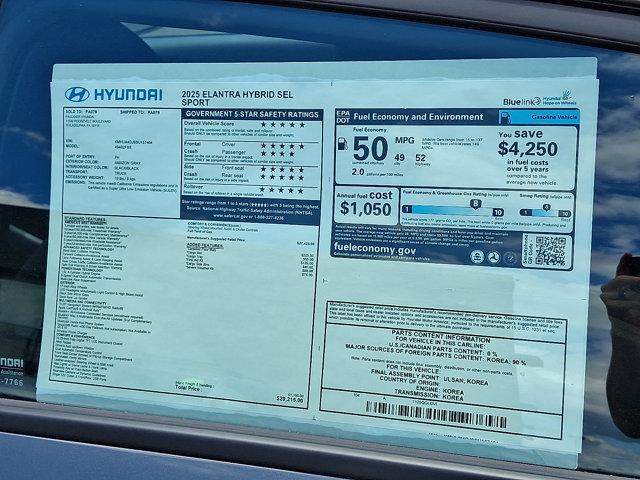 2025 Hyundai ELANTRA Hybrid Vehicle Photo in Philadelphia, PA 19116