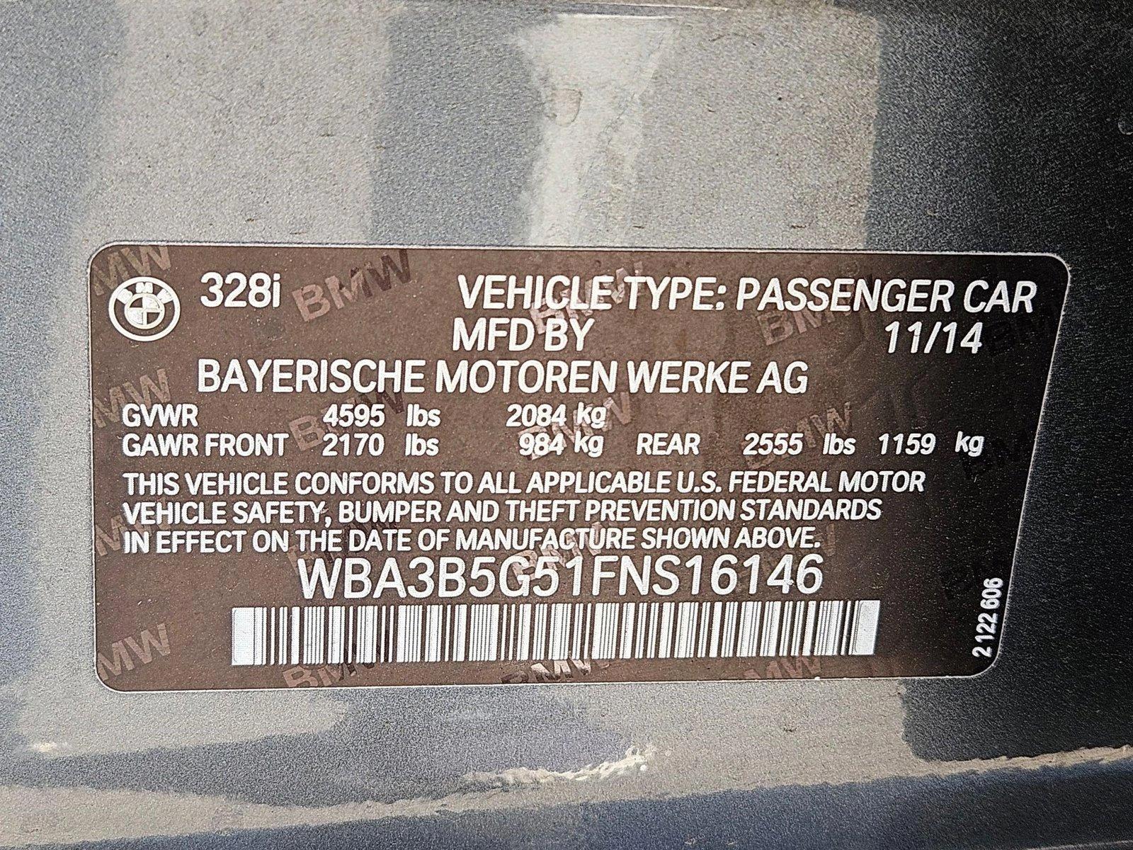 2015 BMW 3 Series Vehicle Photo in HENDERSON, NV 89014-6702