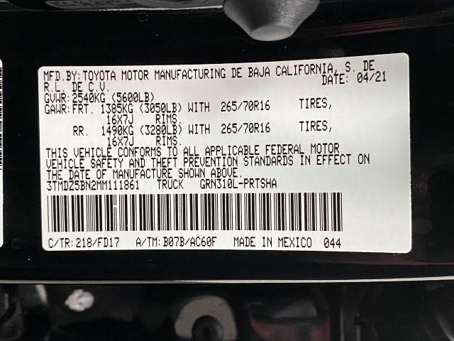 2021 Toyota Tacoma 4WD Vehicle Photo in Appleton, WI 54913