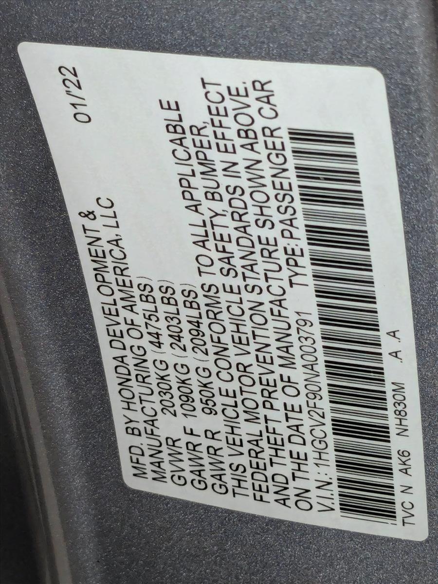 2022 Honda Accord Sedan Vehicle Photo in Miami, FL 33015