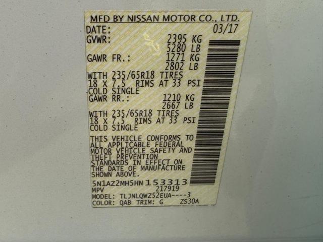 2017 Nissan Murano Vehicle Photo in MIDDLETON, WI 53562-1492