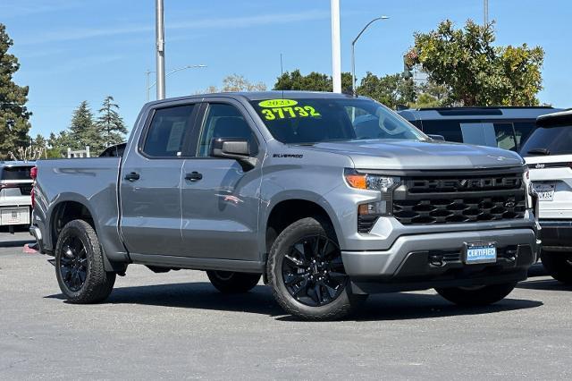 Certified 2023 Chevrolet Silverado 1500 Custom with VIN 3GCPABEK6PG243139 for sale in San Jose, CA