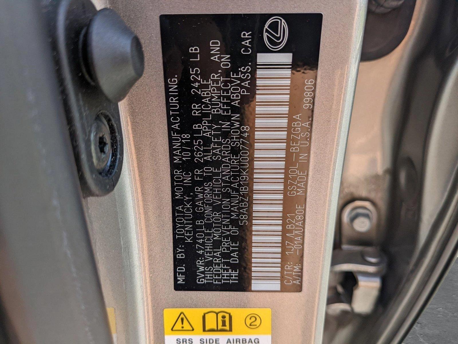 2019 Lexus ES 350 Vehicle Photo in Orlando, FL 32811