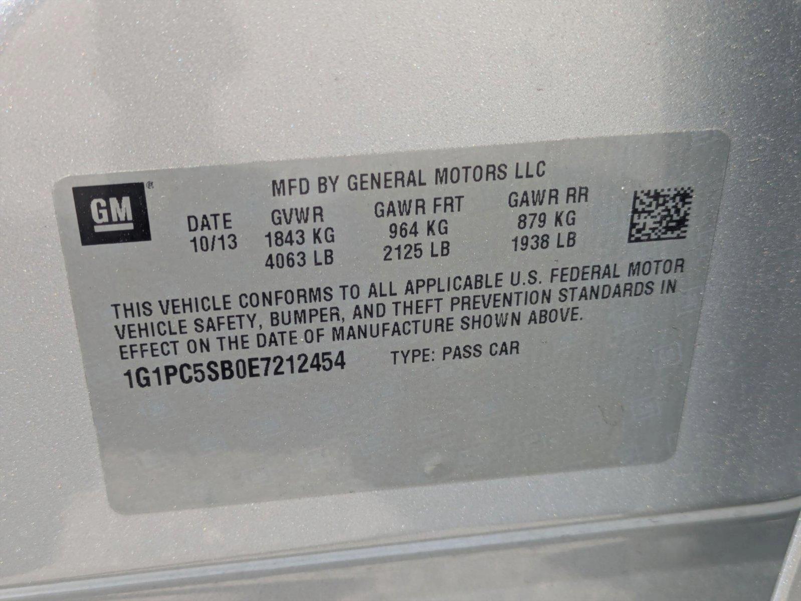 2014 Chevrolet Cruze Vehicle Photo in GREENACRES, FL 33463-3207