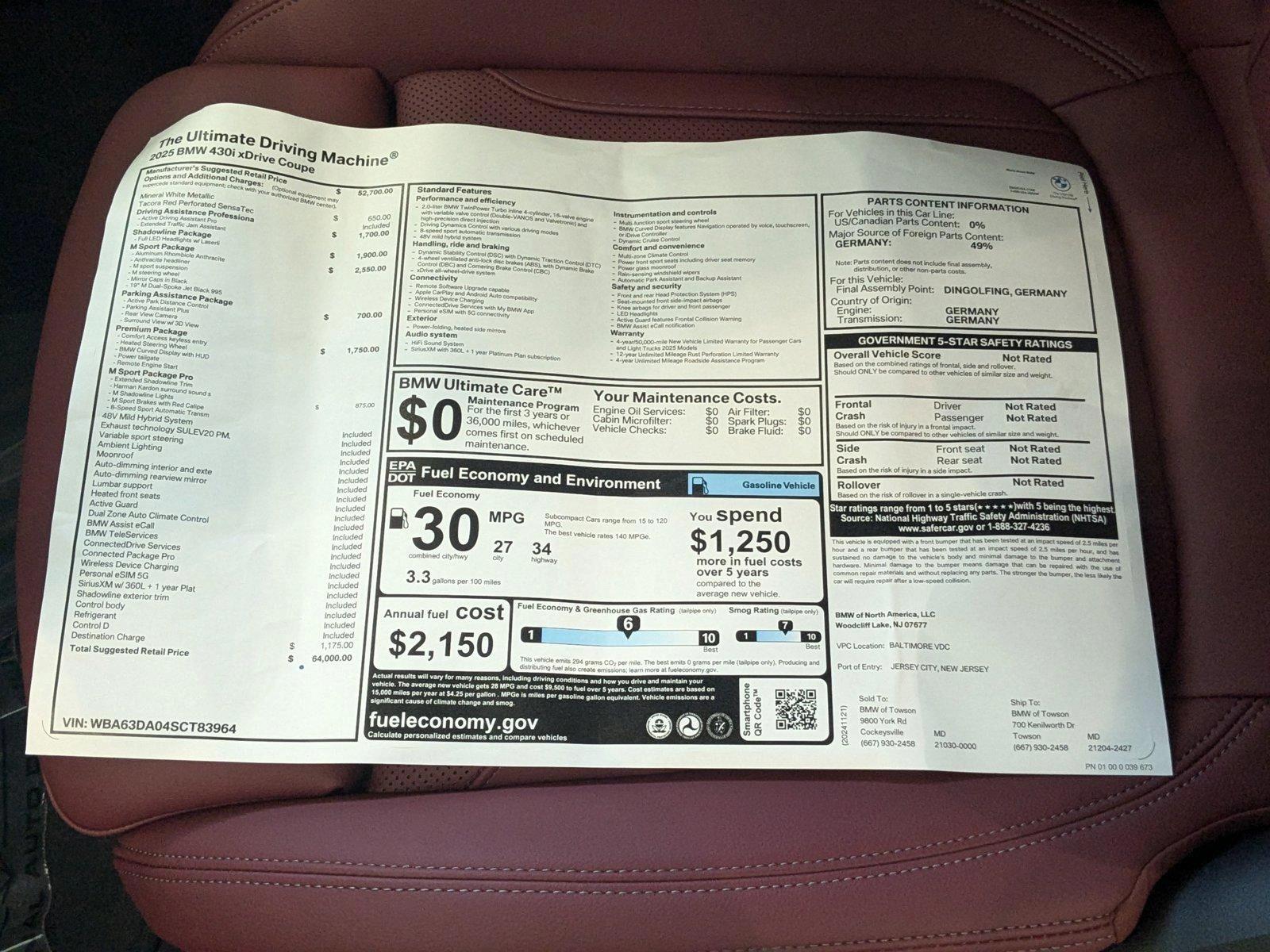 2025 BMW 430i xDrive Vehicle Photo in Towson, MD 21204