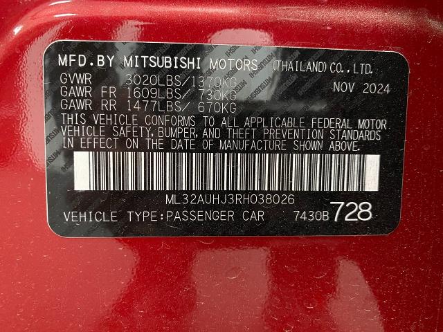 2024 Mitsubishi Mirage Vehicle Photo in Appleton, WI 54913